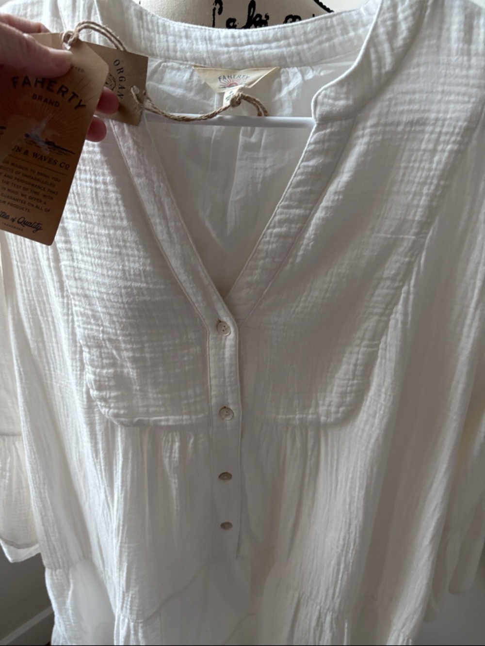 NWT Faherty Dune Cotton Gauze Kasy Dress - Size Small - Picture 5 of 8